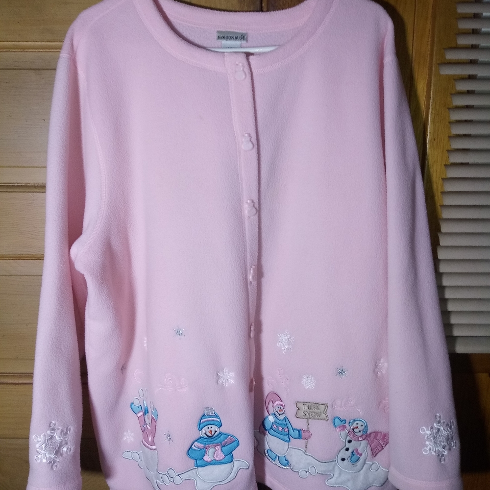Button Down Snowman Fleece.
